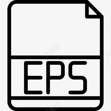 Eps文件扩展名2线性图标图标