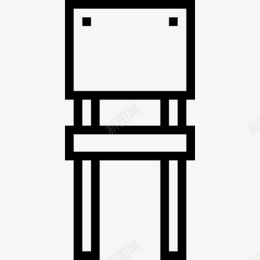 椅子家具45直线型图标图标