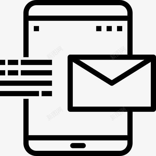 电子邮件平板电脑应用程序3线性图标svg_新图网 https://ixintu.com 平板电脑应用程序3 电子邮件 线性