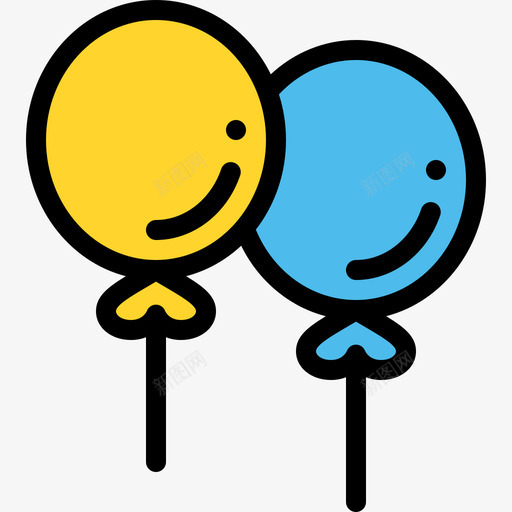 气球巴西狂欢节8线性颜色图标svg_新图网 https://ixintu.com 巴西狂欢节8 气球 线性颜色