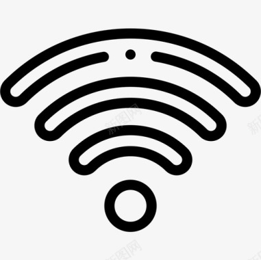 Wifi选项卡栏和设置5线性图标图标