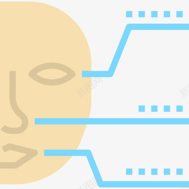 生物识别网络安全2平面图标图标