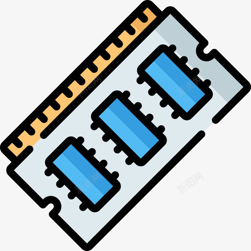 内存计算机部件2线性颜色图标svg_新图网 https://ixintu.com 内存 线性颜色 计算机部件2