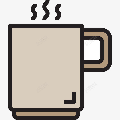 36色咖啡杯图标svg_新图网 https://ixintu.com 36色咖啡杯