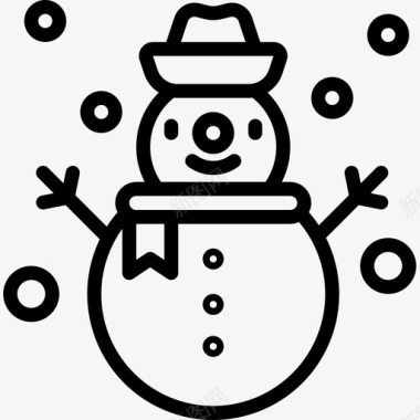 雪人天气151直线型图标图标
