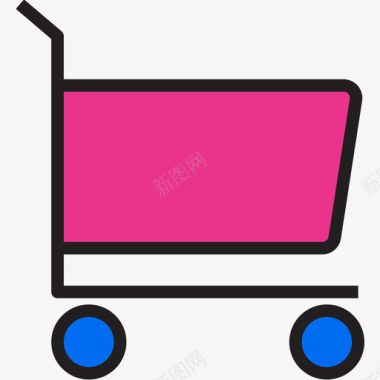 购物车购物和电子商务5线性颜色图标图标