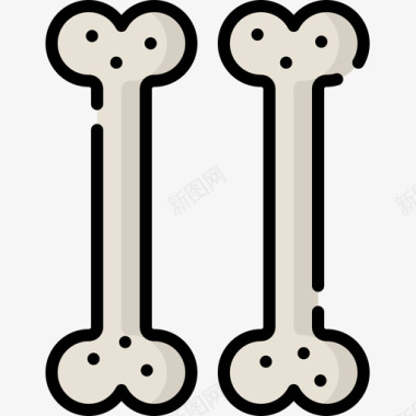 骨骼兽医23线状颜色图标图标