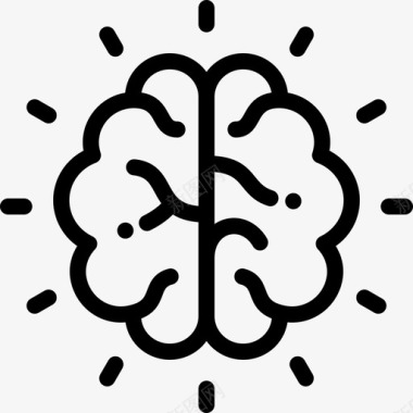 大脑思维31线性图标图标