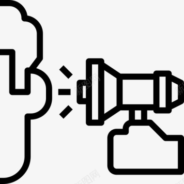 扬声器广告16线性图标图标