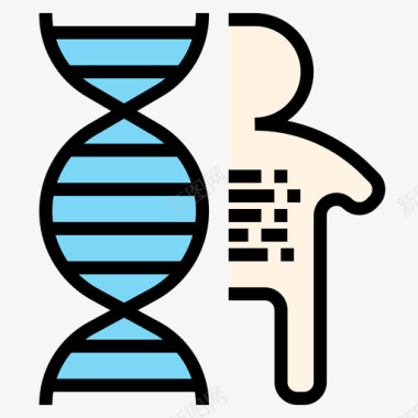人类遗传学2线性颜色图标图标