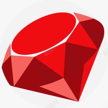 Ruby软件开发徽标平面图标图标