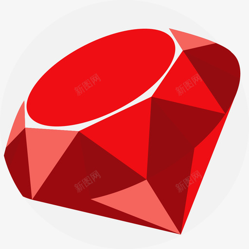 Ruby软件开发徽标平面图标svg_新图网 https://ixintu.com Ruby 平面 软件开发徽标