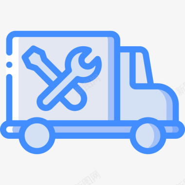 送货车技术支持17蓝色图标图标