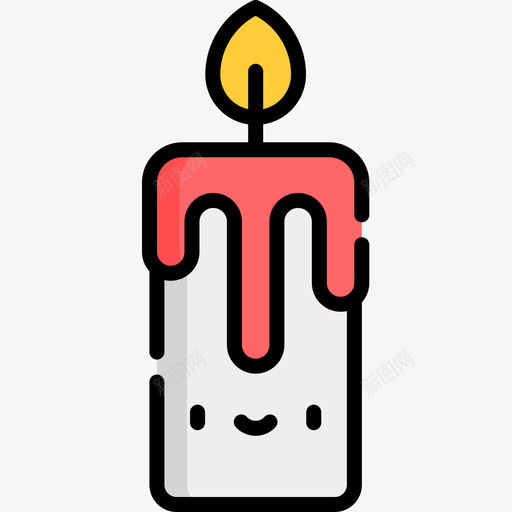 蜡烛万圣节70线性颜色图标svg_新图网 https://ixintu.com 万圣节70 线性颜色 蜡烛