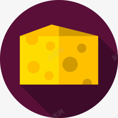奶酪农场奶酪24扁平图标图标