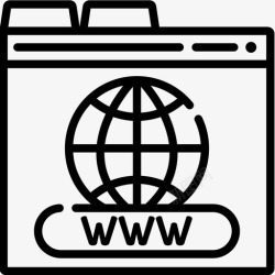 68网页设计师联盟域网页68线性图标高清图片