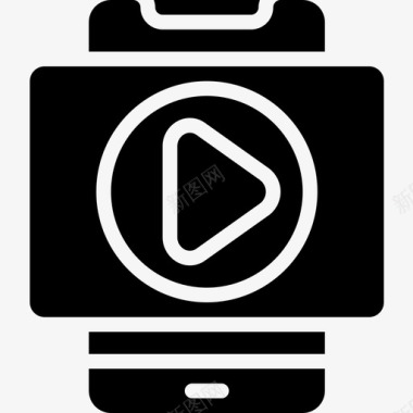 视频播放器视频博客2填充图标图标
