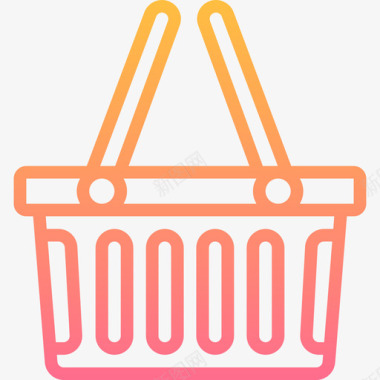 购物篮网上购物零售4线性梯度图标图标