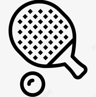 乒乓球运动79直线型图标图标