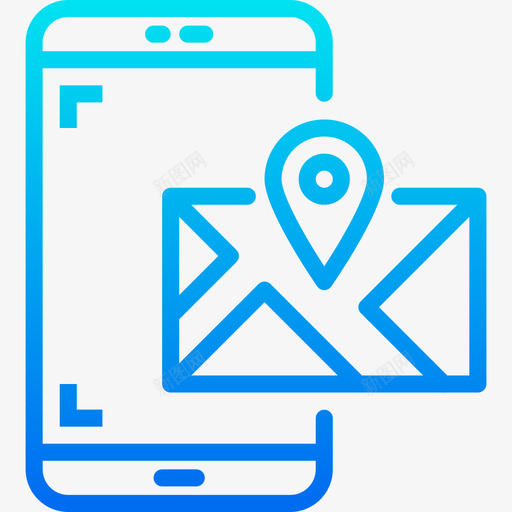 Gps智能手机应用程序3梯度图标svg_新图网 https://ixintu.com Gps 智能手机应用程序3 梯度