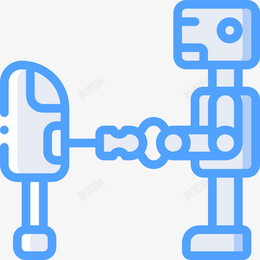 机器人人工智能21蓝色图标svg_新图网 https://ixintu.com 人工智能21 机器人 蓝色
