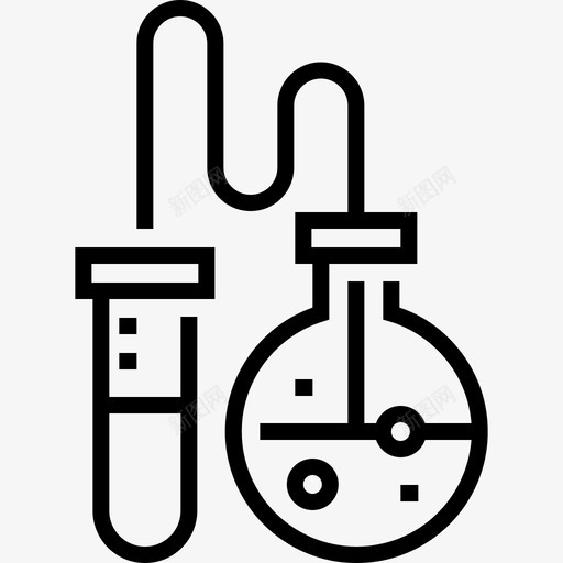 烧瓶化学11线性图标svg_新图网 https://ixintu.com 化学11 烧瓶 线性