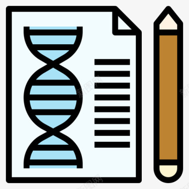 遗传学遗传学2线性颜色图标图标