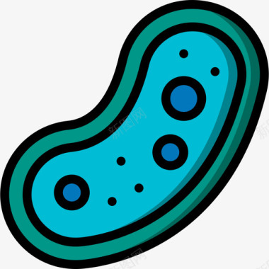 细菌卫生14线状颜色图标图标