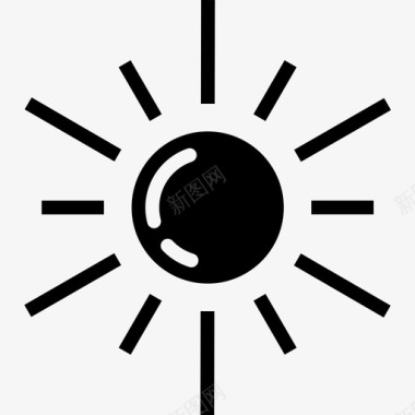 太阳天气150固体图标图标