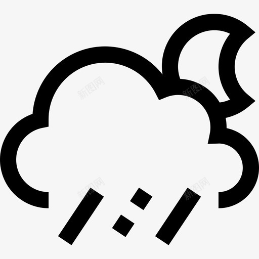 云天气和季节线性图标svg_新图网 https://ixintu.com 云 天气和季节 线性