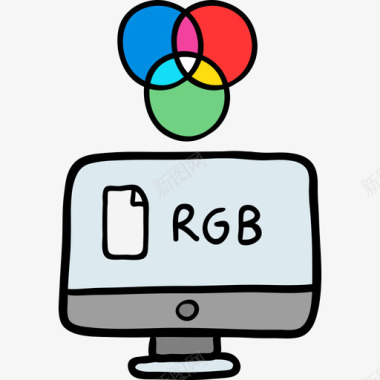 Rgb创意流程42颜色图标图标
