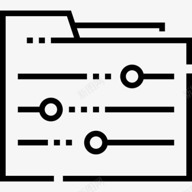 文件夹战略管理4线性图标图标