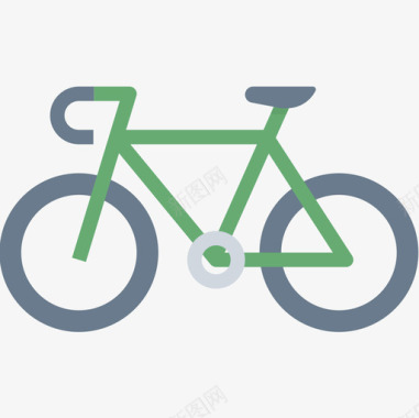 自行车交通工具94扁平图标图标