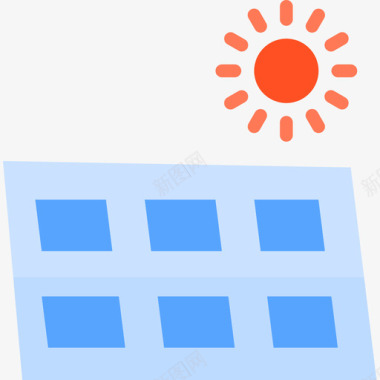 太阳能电池板工业平板图标图标