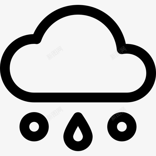 雨95号天气线性图标svg_新图网 https://ixintu.com 95号天气 线性 雨