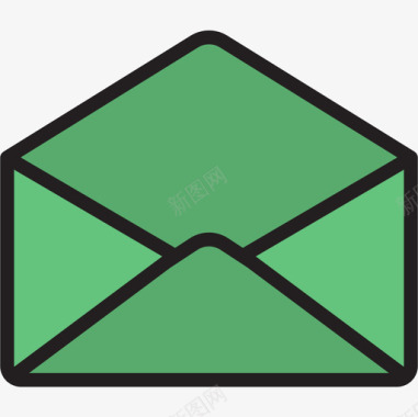 电子邮件通讯105线颜色图标图标