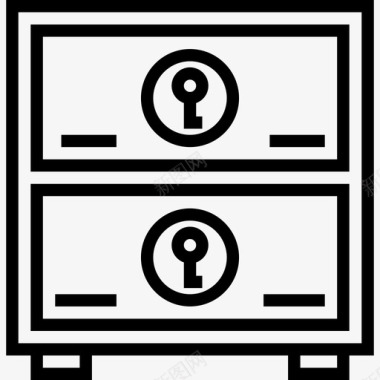 柜体键3线性图标图标