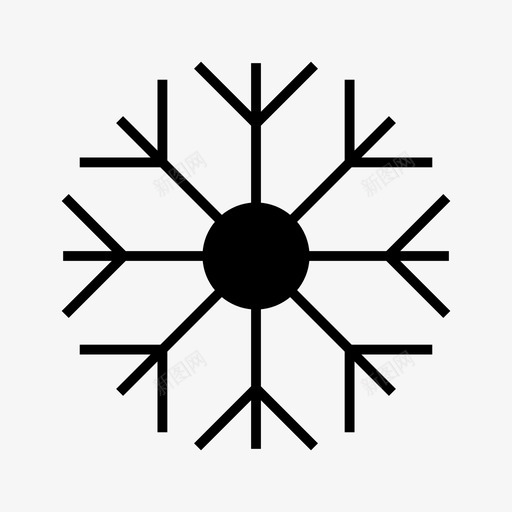 雪花寒冷天气预报图标svg_新图网 https://ixintu.com wheather字形 天气 天气预报 寒冷 气象 雪花