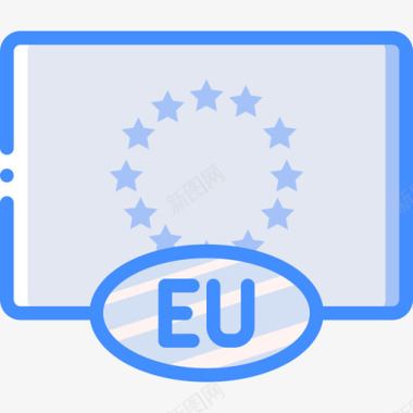 欧盟国旗11蓝色图标图标
