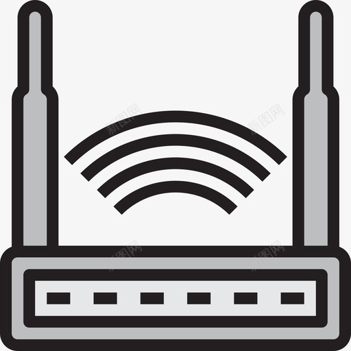 Wifi电脑22线性彩色图标svg_新图网 https://ixintu.com Wifi 电脑22 线性彩色