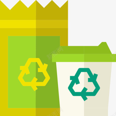 回收生态104平坦图标图标