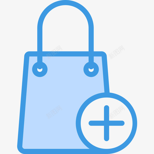 购物袋购物109蓝色图标svg_新图网 https://ixintu.com 蓝色 购物109 购物袋