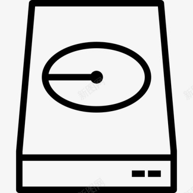 硬盘计算机硬件3线性图标图标