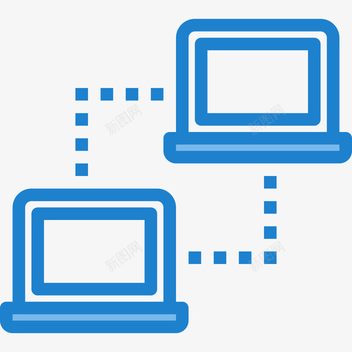 笔记本电脑通讯103蓝色图标svg_新图网 https://ixintu.com 笔记本电脑 蓝色 通讯103