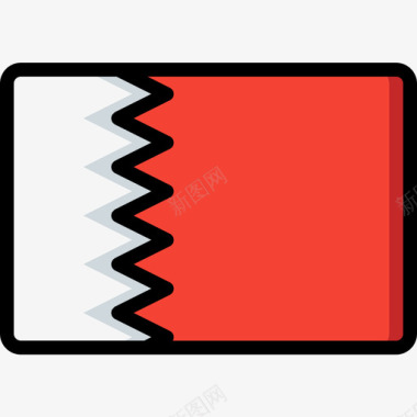 卡塔尔国旗10线颜色图标图标