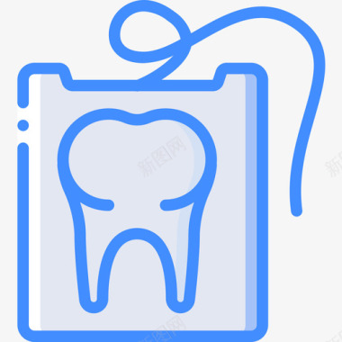 牙线卫生13蓝色图标图标