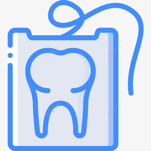 牙线卫生13蓝色图标svg_新图网 https://ixintu.com 卫生13 牙线 牙线盒 蓝色