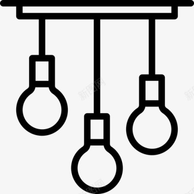 灯灯3线性图标图标