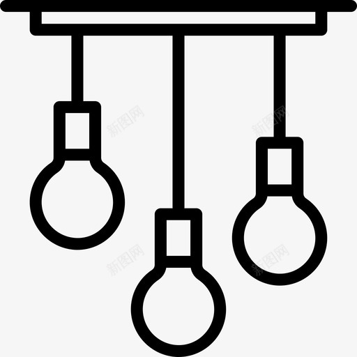灯灯3线性图标svg_新图网 https://ixintu.com 灯 灯3 线性