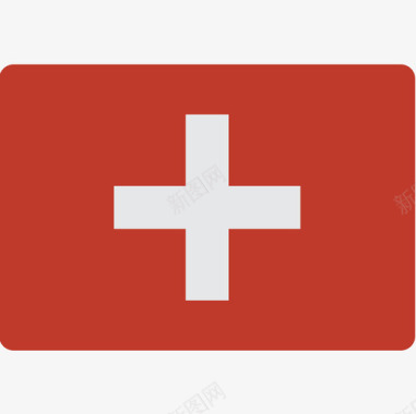 瑞士国旗15平坦图标图标